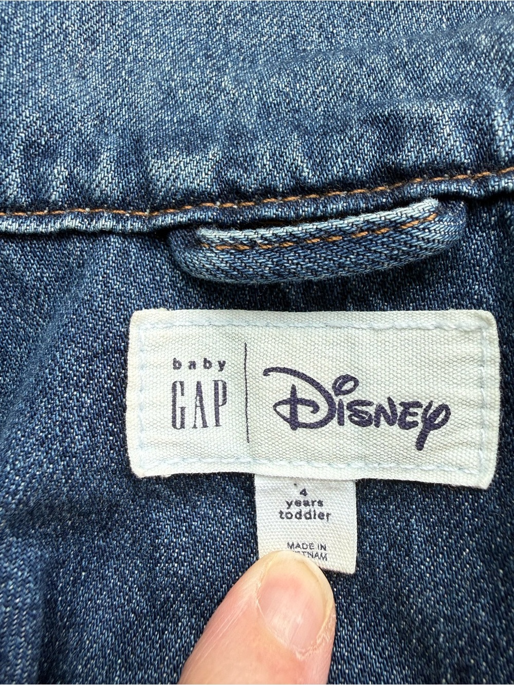 Gap × Disney Mickey Mouse Icon Denim Jacket Sz 4 - Picture 4 of 5